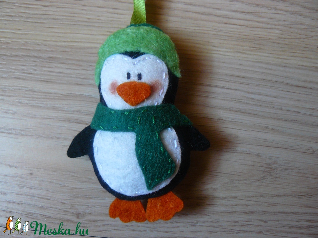 Filc pingvin karácsonyfadísz (simondorka részére) -  - Meska.hu