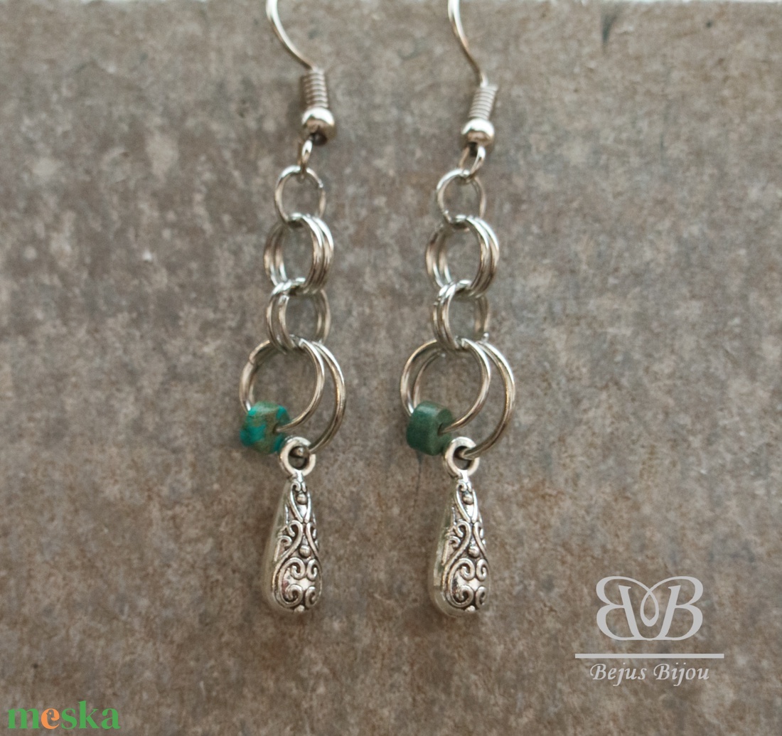 Minimalista csepp fülbevaló - ékszer - fülbevaló - lógó fülbevaló - Meska.hu