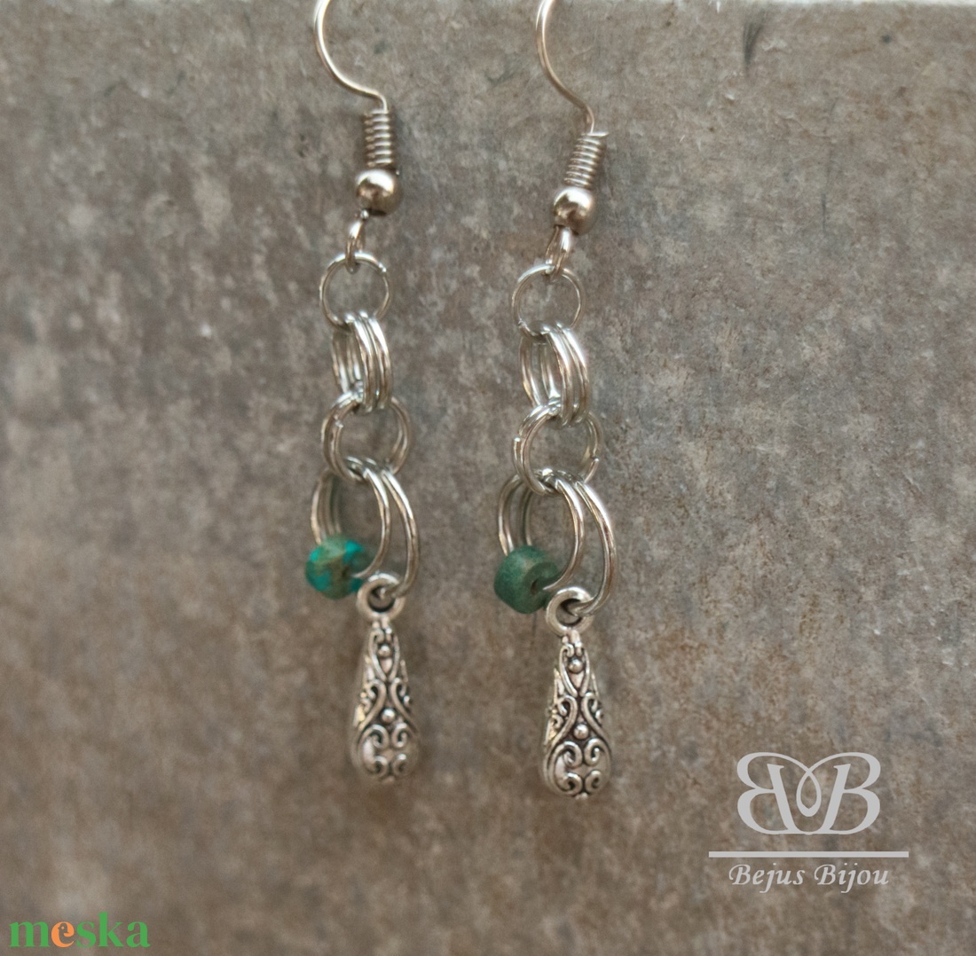 Minimalista csepp fülbevaló - ékszer - fülbevaló - lógó fülbevaló - Meska.hu