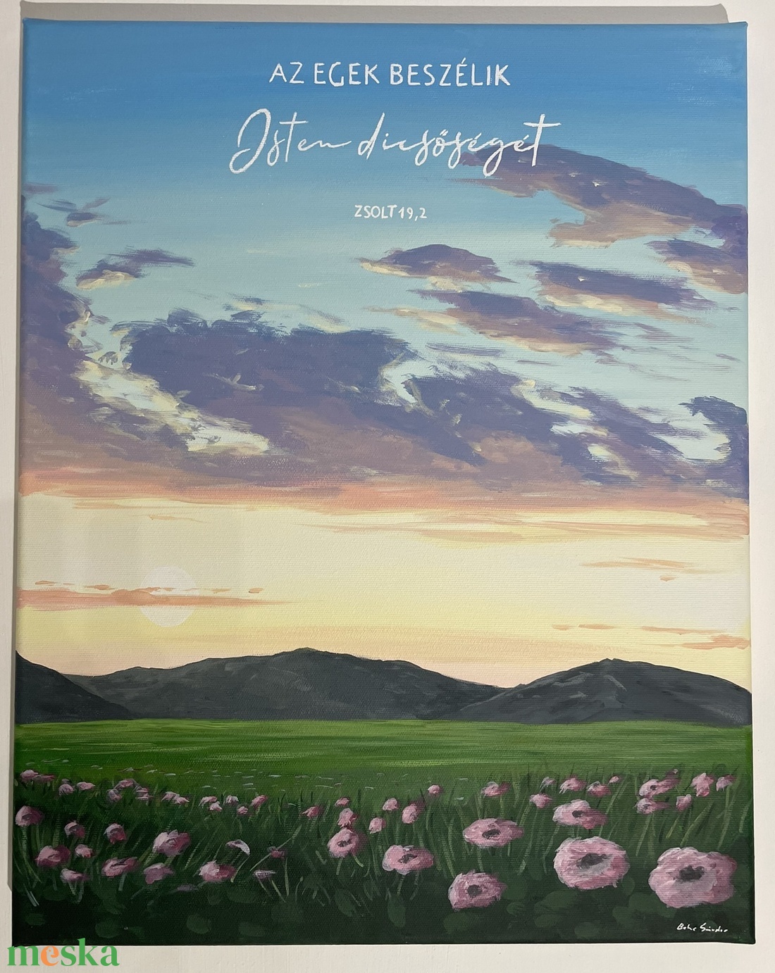 Az egek beszélik Isten dicsőségét - művészet - festmény - akril - Meska.hu