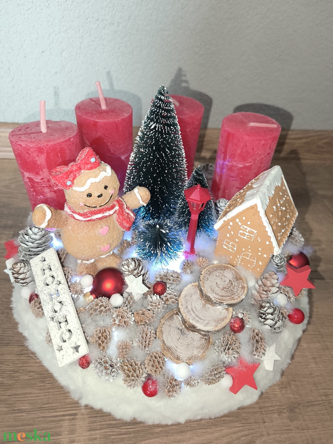 Mézikés adventi koszorú - karácsony - adventi díszek - adventi koszorú - Meska.hu Mézikés adventi koszorú - karácsony - adventi díszek - adventi koszorú - Meska.hu