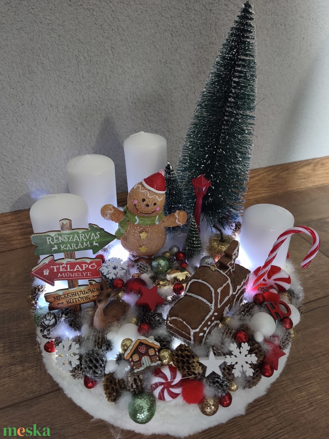 Mézis adventi koszorú  - karácsony - adventi díszek - adventi koszorú - Meska.hu Mézis adventi koszorú  - karácsony - adventi díszek - adventi koszorú - Meska.hu