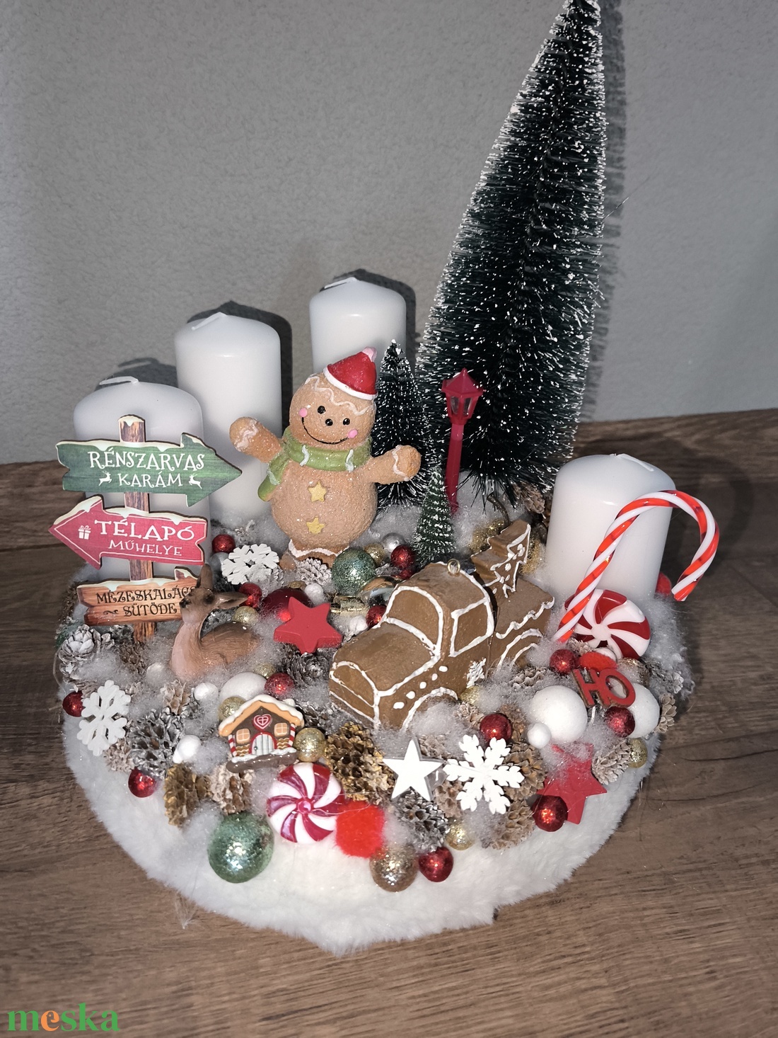 Mézis adventi koszorú  - karácsony - adventi díszek - adventi koszorú - Meska.hu Mézis adventi koszorú  - karácsony - adventi díszek - adventi koszorú - Meska.hu