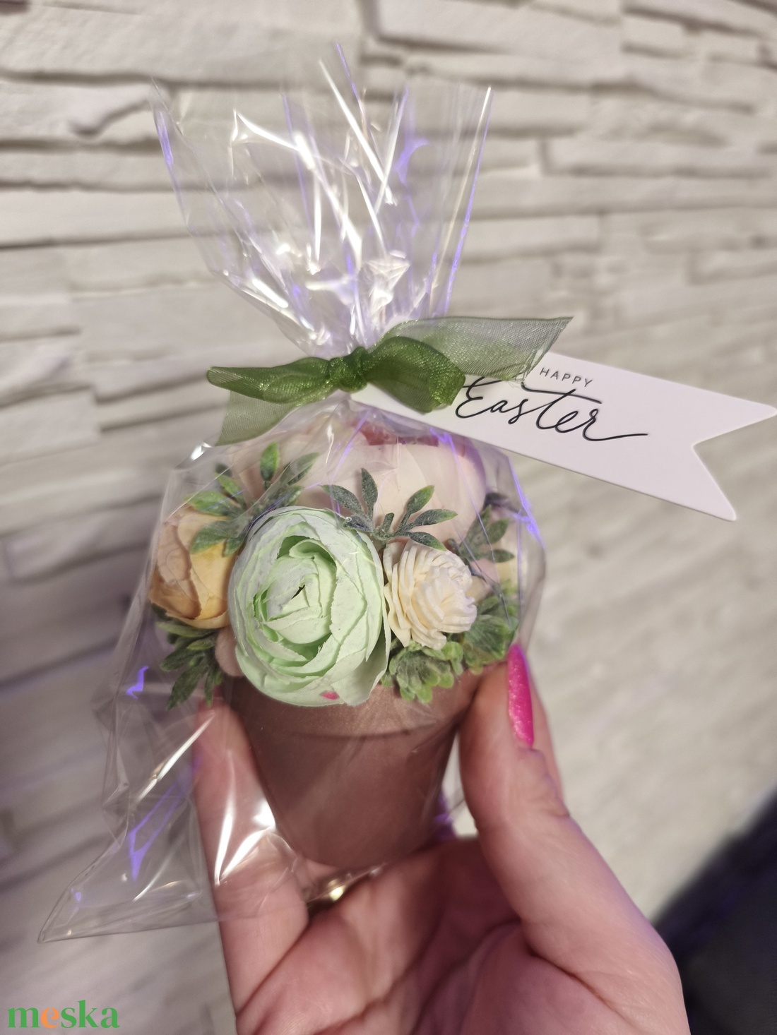 Húsvéti miniajándékok - ünnepi díszek, dekorációk - húsvéti díszek és dekorációk - húsvéti virágos díszek - Meska.hu