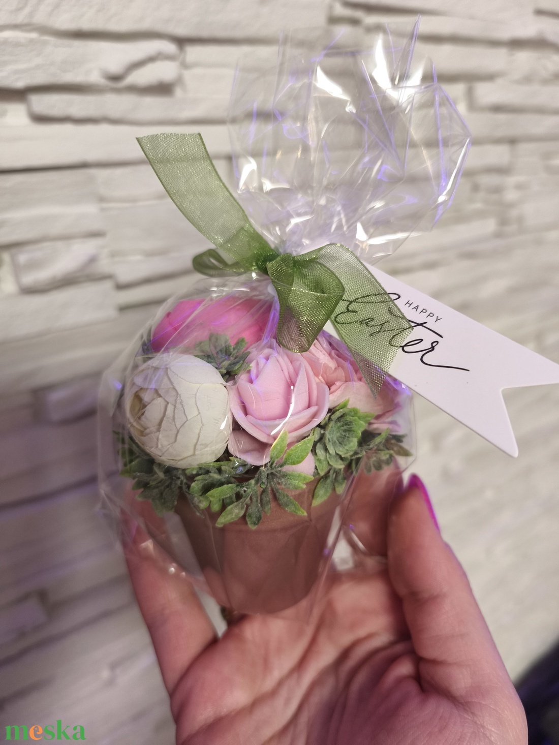 Húsvéti miniajándékok - ünnepi díszek, dekorációk - húsvéti díszek és dekorációk - húsvéti virágos díszek - Meska.hu