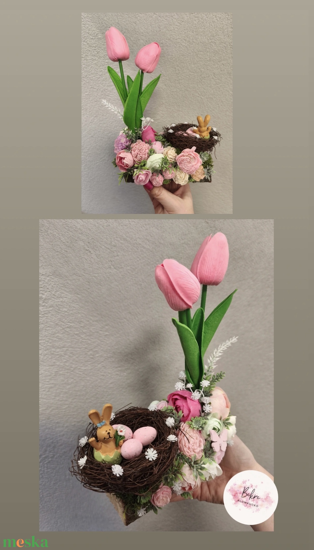 Húsvéti fészkes asztaldísz  - ünnepi díszek, dekorációk - húsvéti díszek és dekorációk - húsvéti asztaldíszek - Meska.hu