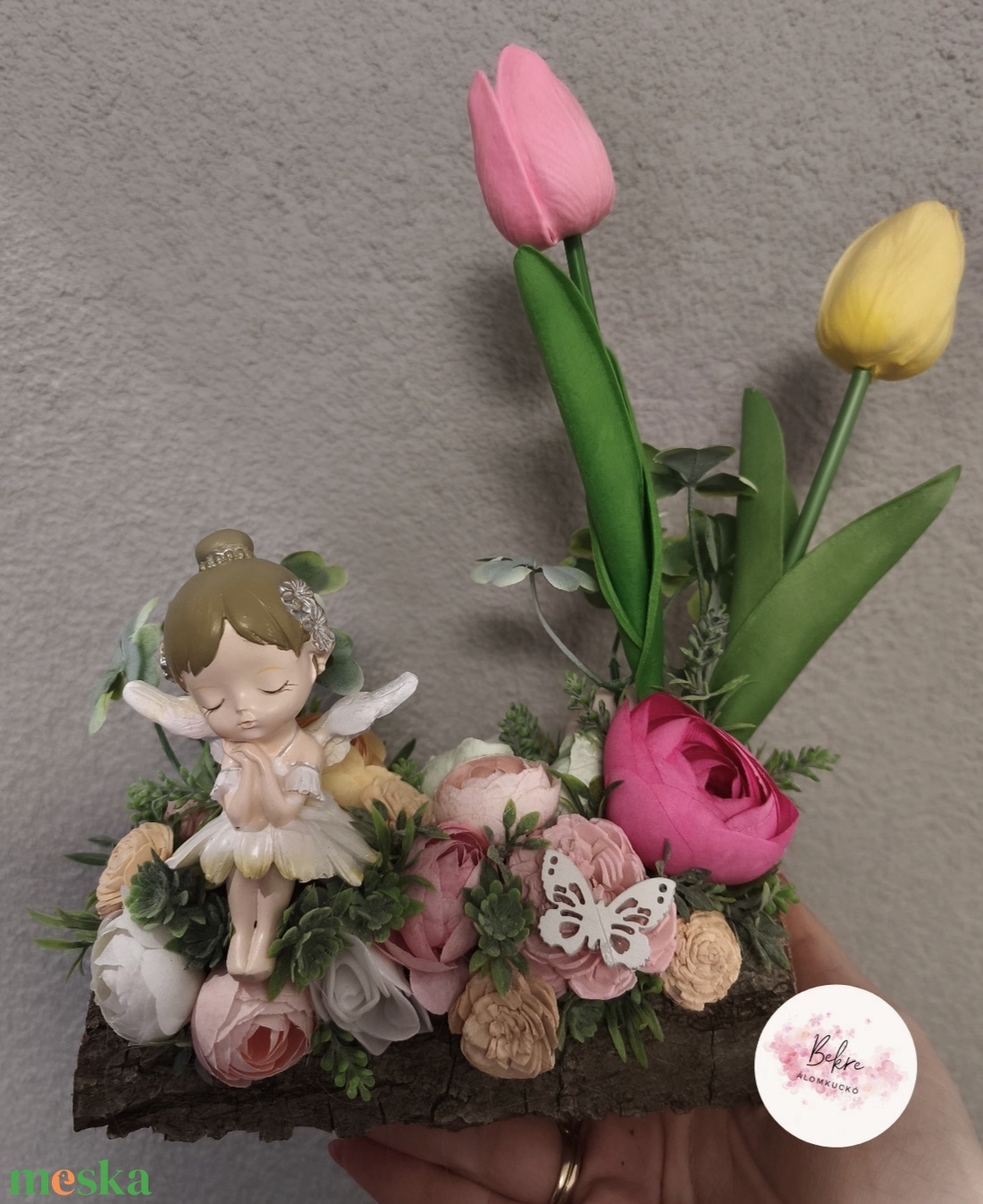 Tavasz tündéres asztaldísz  - ünnepi díszek, dekorációk - húsvéti díszek és dekorációk - húsvéti asztaldíszek - Meska.hu