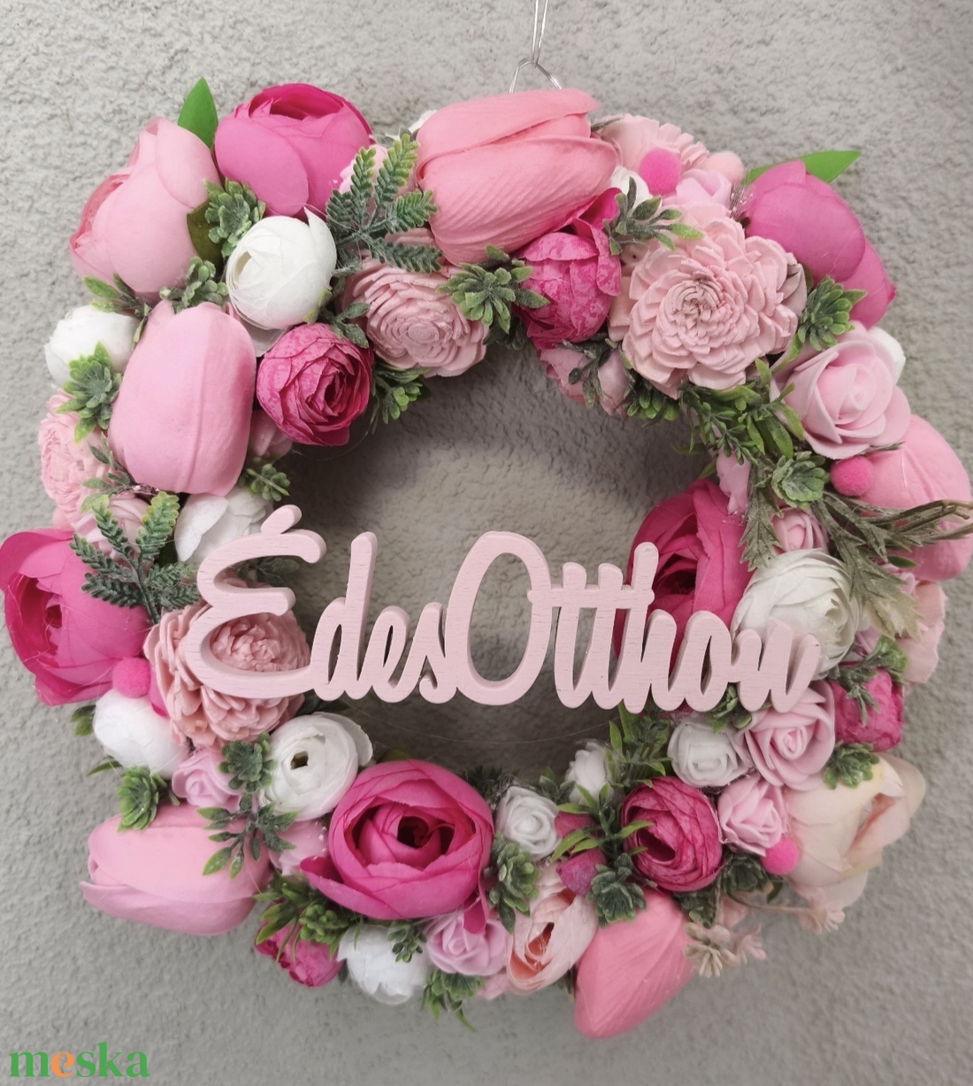 Tavaszi kopogtató  - ünnepi díszek, dekorációk - húsvéti díszek és dekorációk - húsvéti ajtódísz, kopogtató - Meska.hu