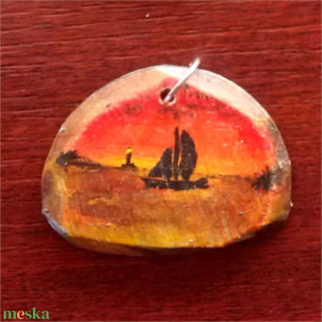 Festett medál - ékszer - nyaklánc - medál - Meska.hu