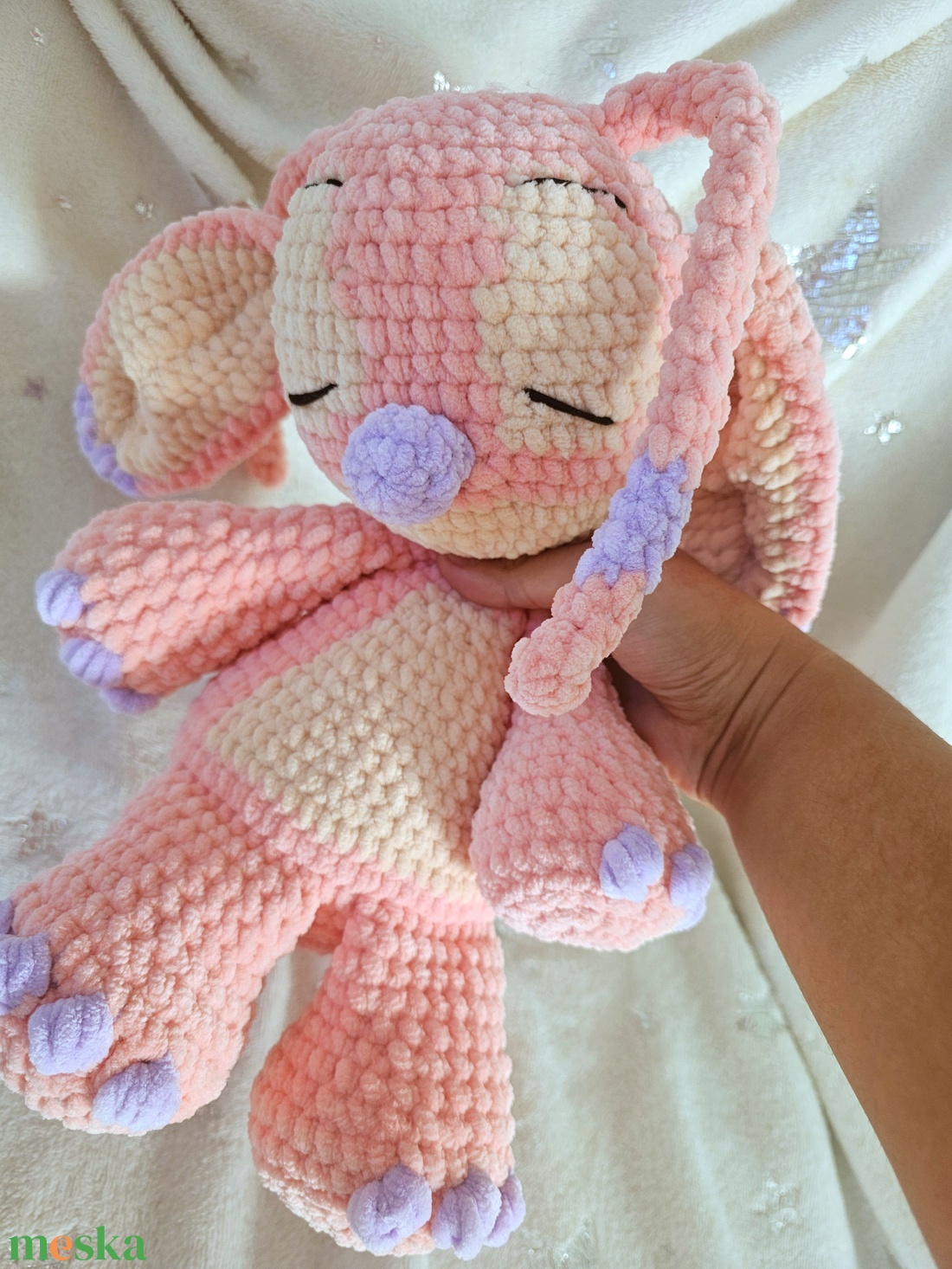 Horgolt Angel - Stitch Szundipajti - játék & sport - plüssállat & játékfigura - plüss mesefigurák - Meska.hu