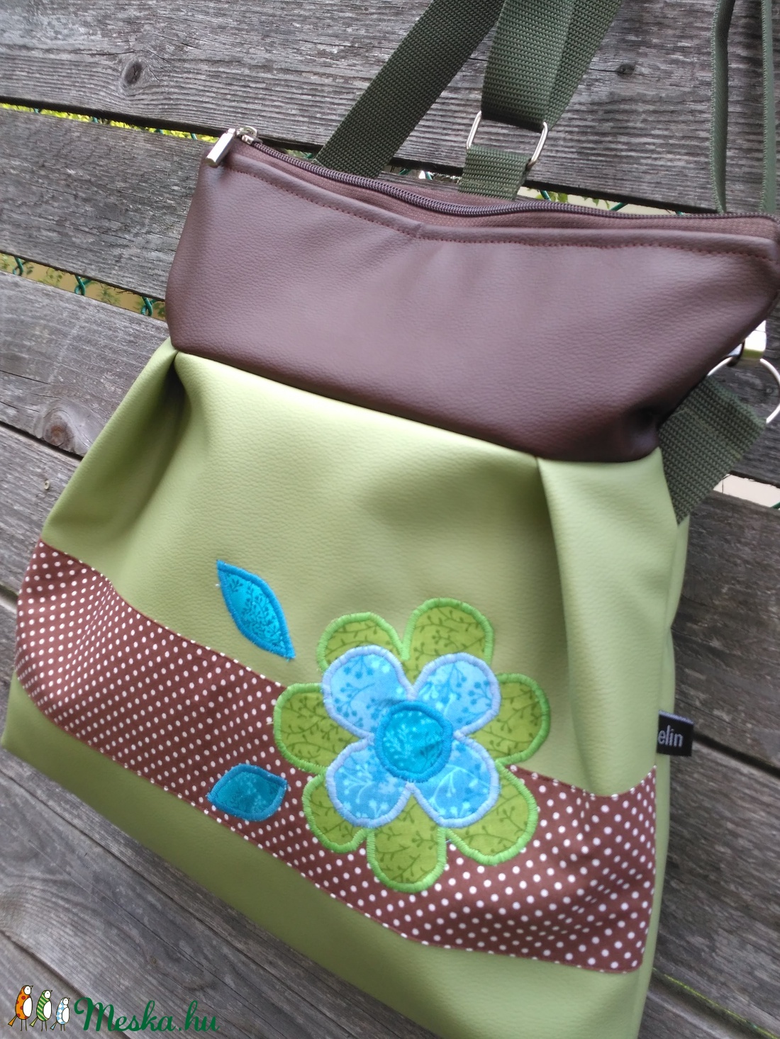 Zöld-barna 3in1 hátizsák rendelhető - táska & tok - hátizsák - hátizsák - Meska.hu