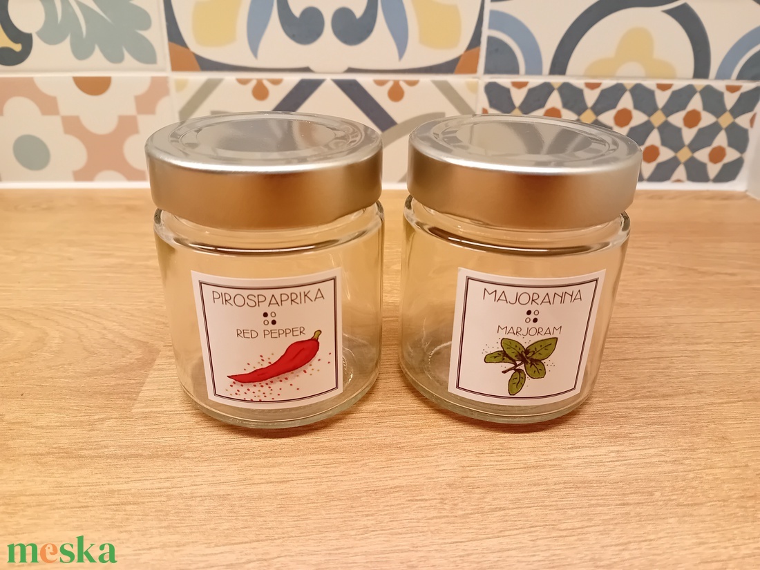 10 darab üveg fűszertartó - otthon & életmód - konyhafelszerelés, tálalás - konyhai tárolás - fűszertartó - Meska.hu
