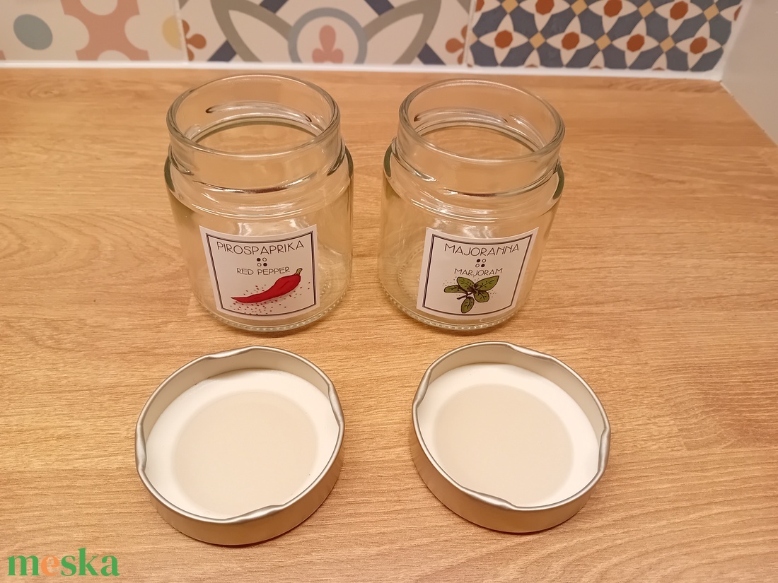 10 darab üveg fűszertartó - otthon & életmód - konyhafelszerelés, tálalás - konyhai tárolás - fűszertartó - Meska.hu