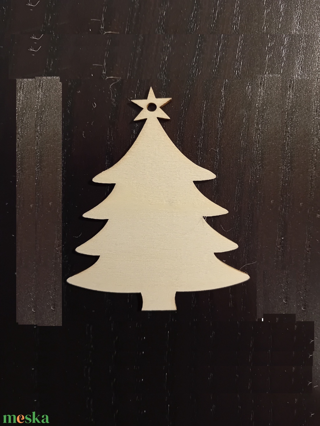 10 db fa natúr diszíthető felakasztható karácsonyfa alakú forma - kellékek & szerszámok - hobby fa alapanyag - egyéb fatermék - Meska.hu