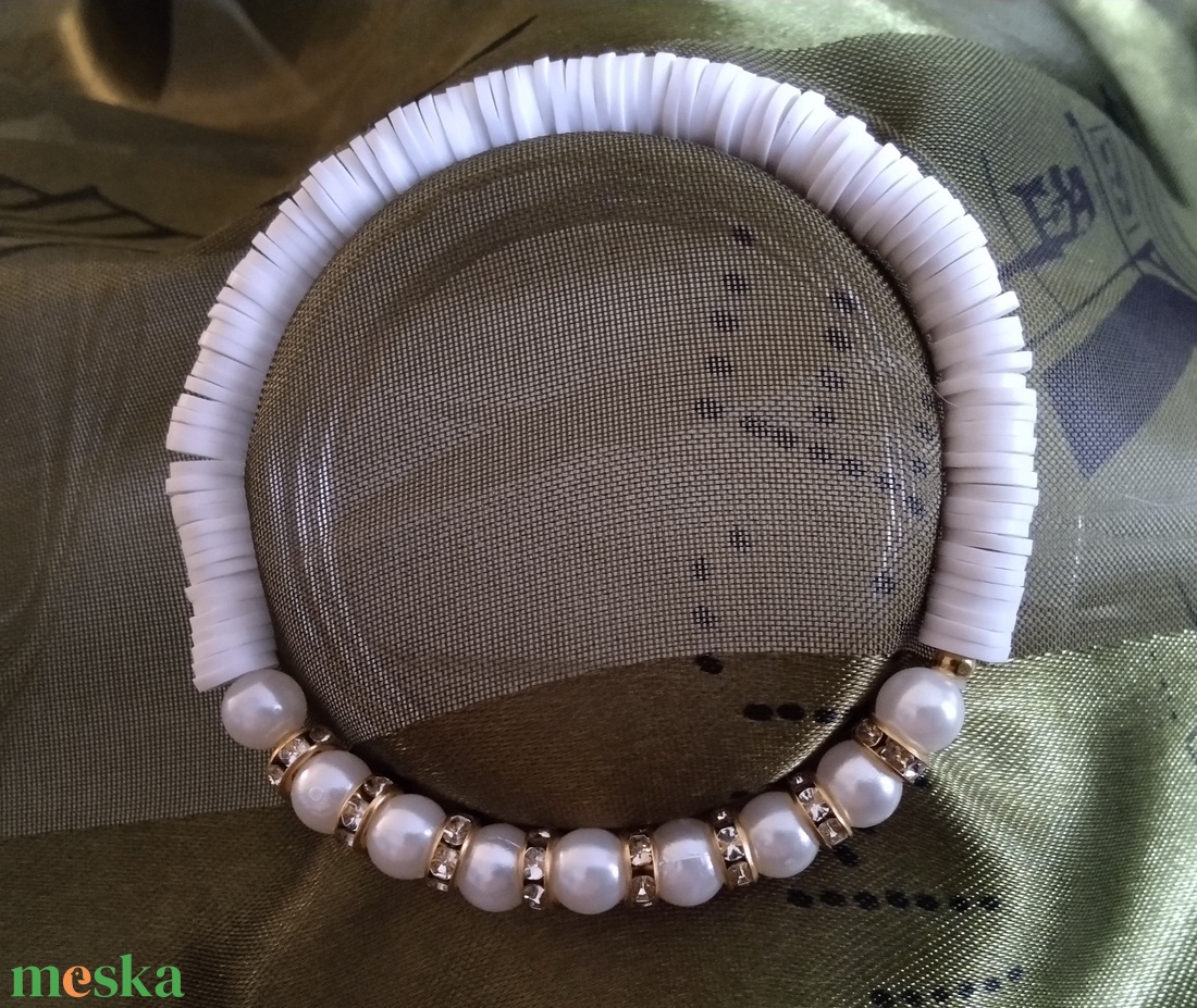 White Harmony - ékszer - karkötő - gyöngyös karkötő - Meska.hu