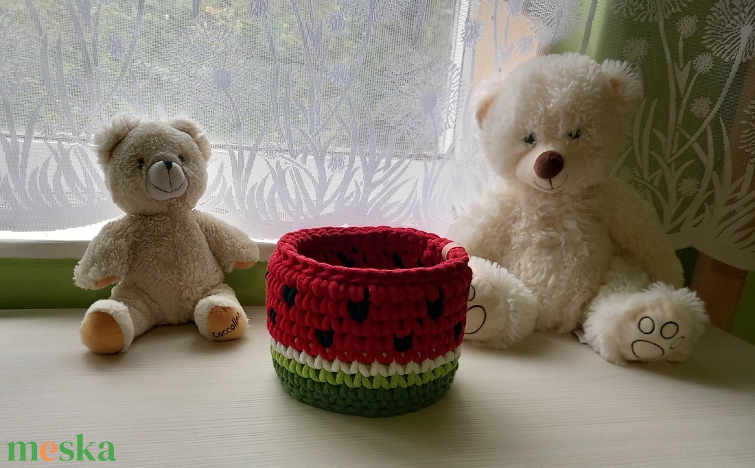 Horgolt dinnyés tároló - otthon & életmód - babaszoba, gyerekszoba - játéktároló - Meska.hu Horgolt dinnyés tároló - otthon & életmód - babaszoba, gyerekszoba - játéktároló - Meska.hu