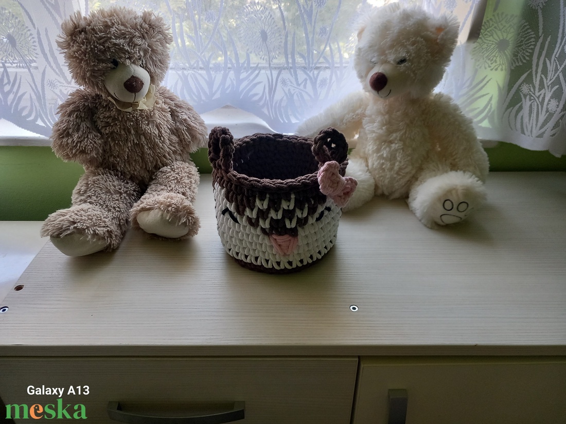 Horgolt gyerekszoba tároló - otthon & életmód - babaszoba, gyerekszoba - játéktároló - Meska.hu