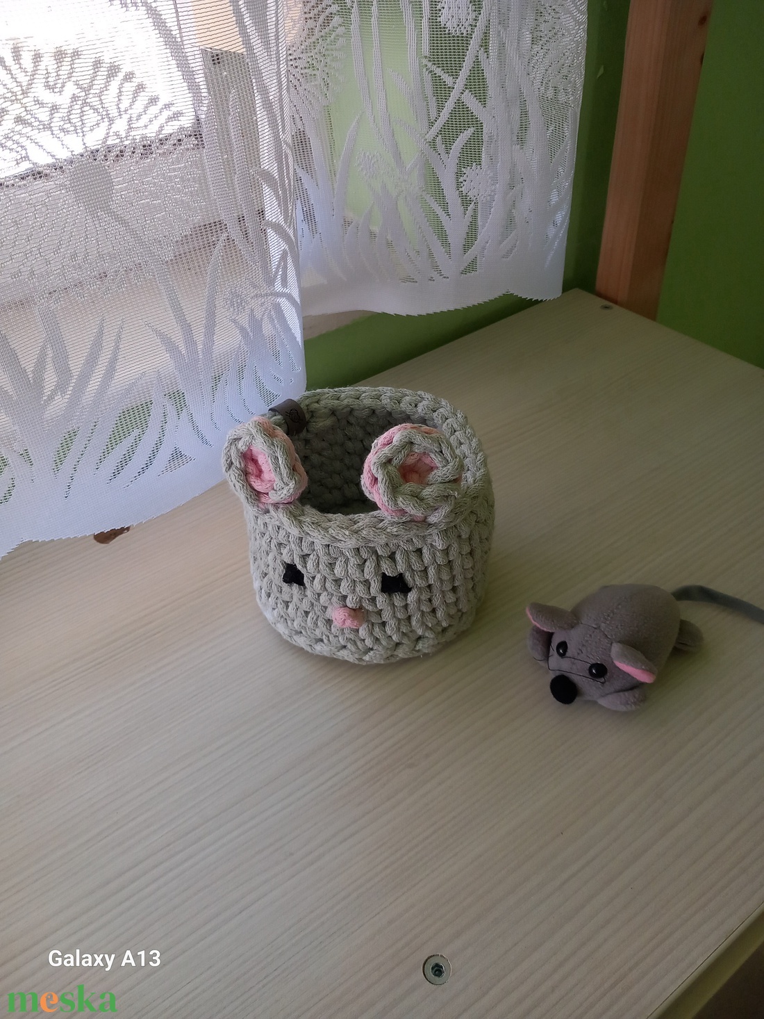 Horgolt kisegér tároló  - otthon & életmód - babaszoba, gyerekszoba - játéktároló - Meska.hu Horgolt kisegér tároló  - otthon & életmód - babaszoba, gyerekszoba - játéktároló - Meska.hu
