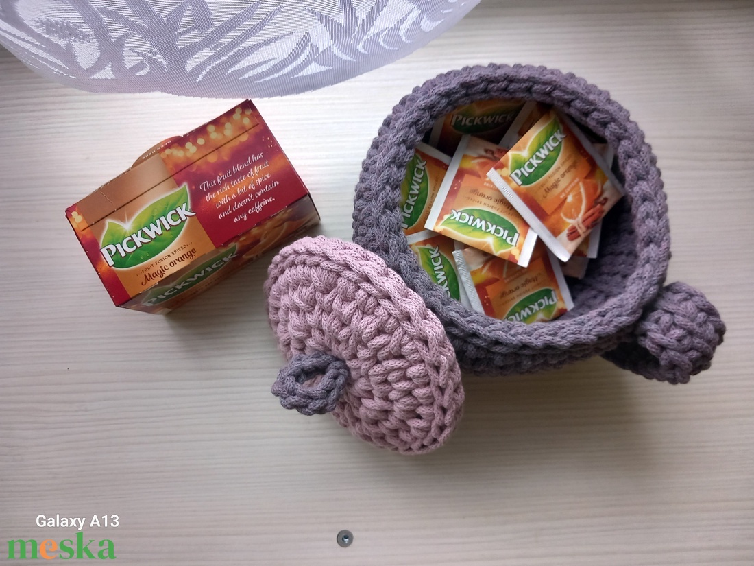 Horgolt bögre - otthon & életmód - tárolás & rendszerezés - tárolókosár - Meska.hu