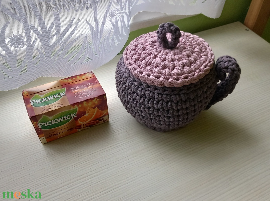 Horgolt bögre - otthon & életmód - tárolás & rendszerezés - tárolókosár - Meska.hu