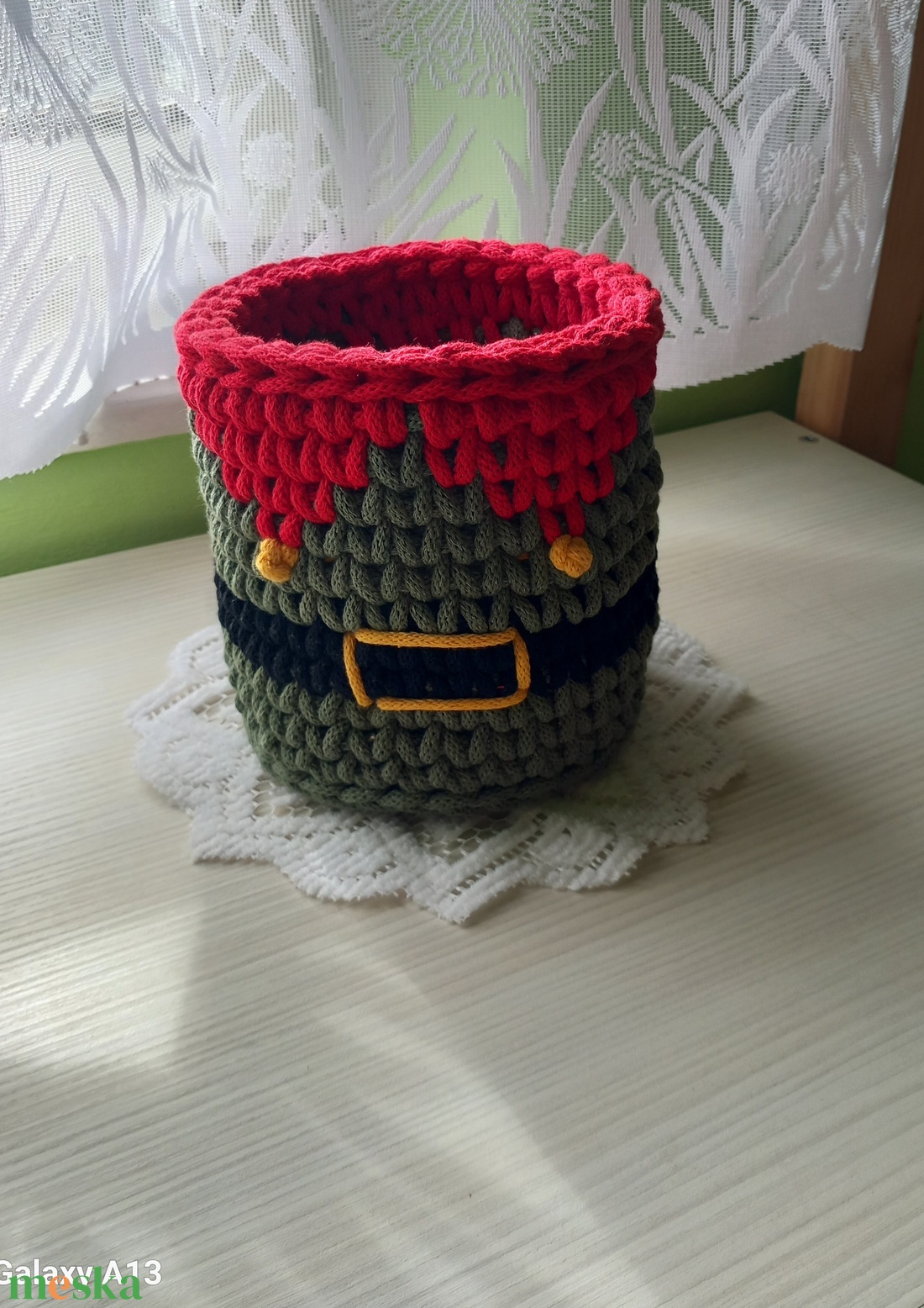 Horgolt karácsonyi tároló  -  - Meska.hu