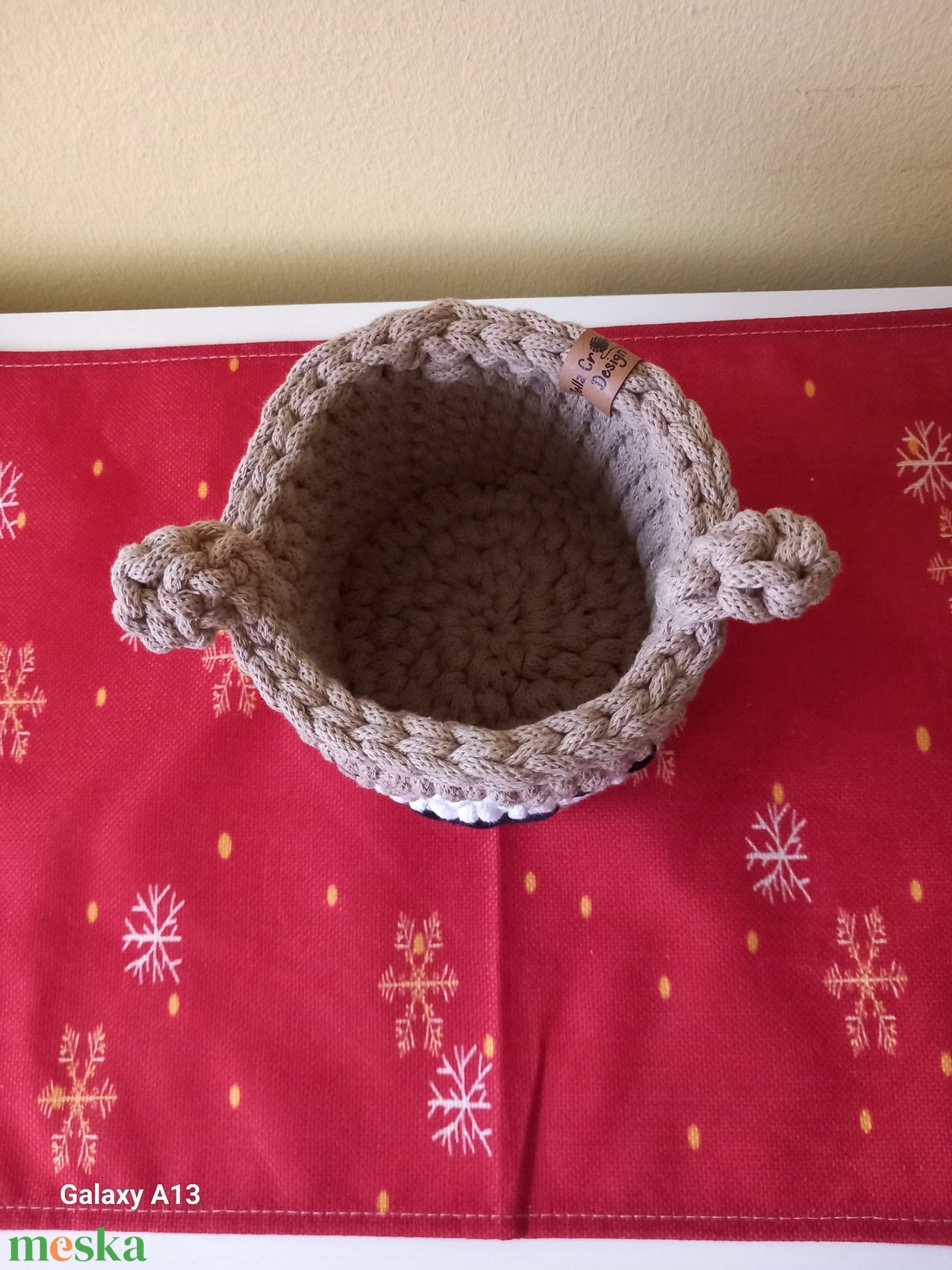 Horgolt kis kutyusos tároló  - otthon & életmód - babaszoba, gyerekszoba - játéktároló - Meska.hu