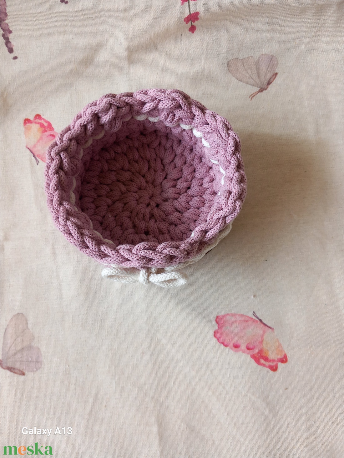 Horgolt húsvéti kosarak  - otthon & életmód - dekoráció - húsvéti asztaldíszek - Meska.hu