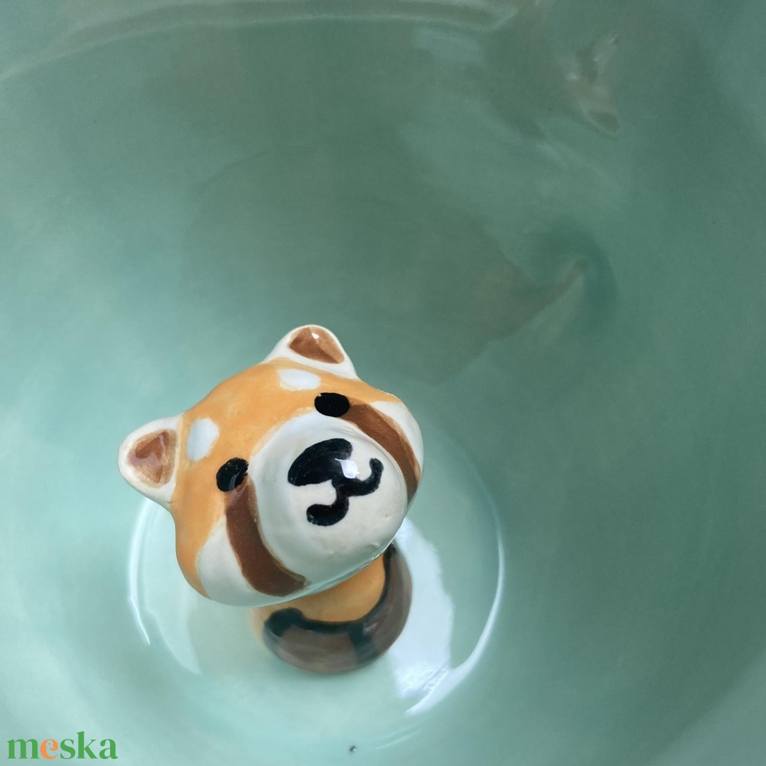 VÖRÖS PANDA - kukucskáló bögre - otthon & életmód - konyhafelszerelés, tálalás - tálalás - bögre & csésze - Meska.hu