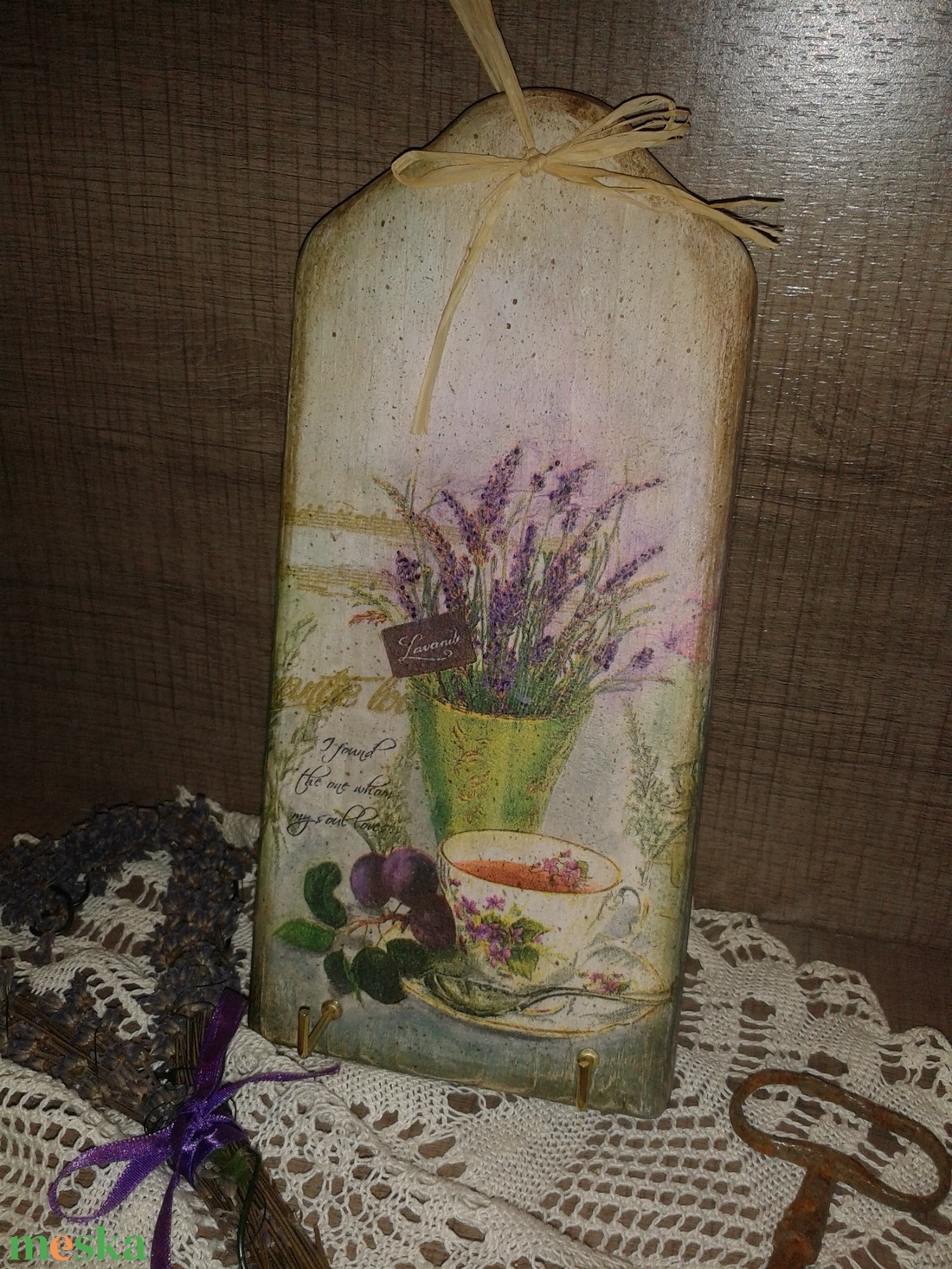 A levendula örök.Kulcstartó. - táska & tok - kulcstartó & táskadísz - kulcstartó - Meska.hu