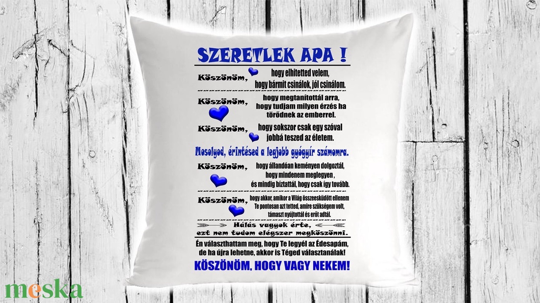 Díszpárna -Szeretlek Apa - otthon & életmód - lakástextil - párna & párnahuzat - Meska.hu Díszpárna -Szeretlek Apa - otthon & életmód - lakástextil - párna & párnahuzat - Meska.hu