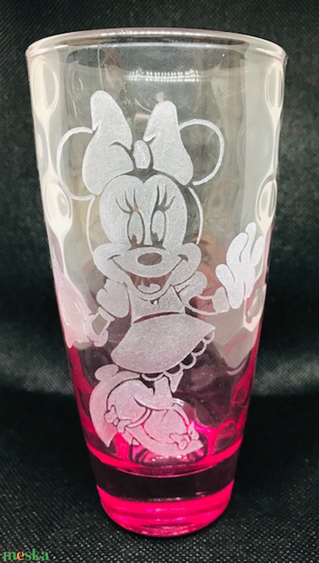 Minnie Mouse - üvegpohár - otthon & életmód - konyhafelszerelés, tálalás - tálalás - pohár - Meska.hu