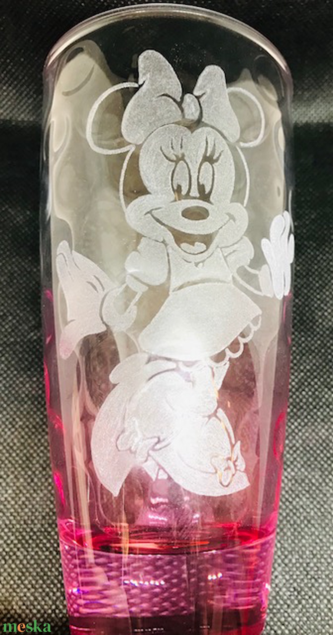 Minnie Mouse - üvegpohár - otthon & életmód - konyhafelszerelés, tálalás - tálalás - pohár - Meska.hu