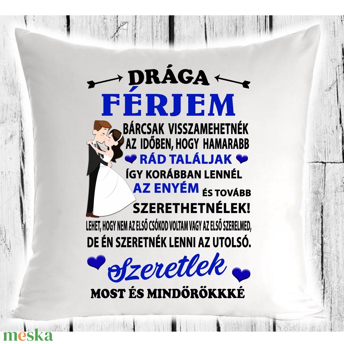 Drága Férjem-párna - otthon & lakás - lakástextil - párna & párnahuzat - Meska.hu