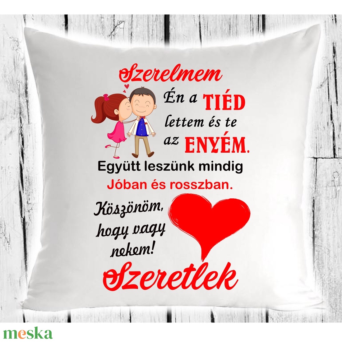 Szerelmem én a tiéd lettem...- párna - otthon & életmód - lakástextil - párna & párnahuzat - Meska.hu