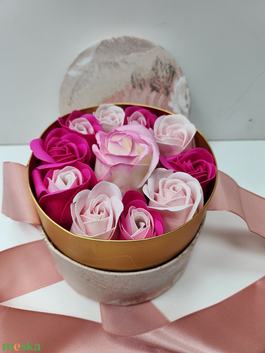 Szappan rózsa box- rózsaszín - otthon & életmód - dekoráció - Meska.hu