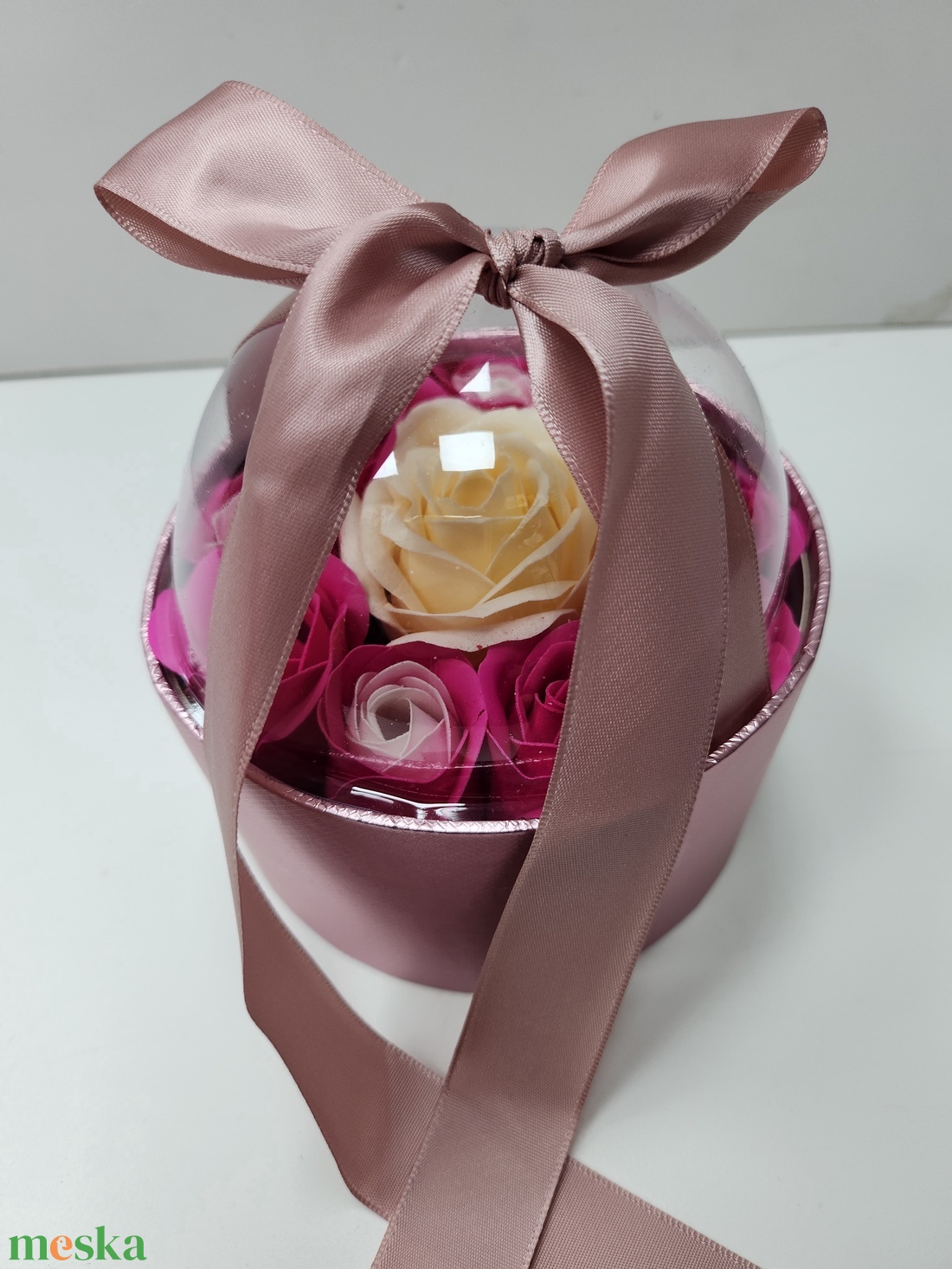 Szappan rózsa box- krém és rózsaszín - otthon & életmód - dekoráció - Meska.hu