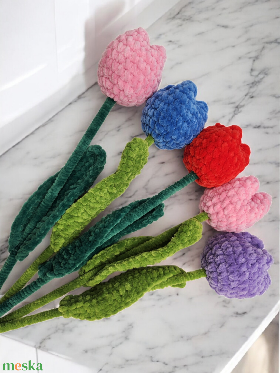 Horgolt plüss tulipán - otthon & életmód - dekoráció - dísztárgy - Meska.hu