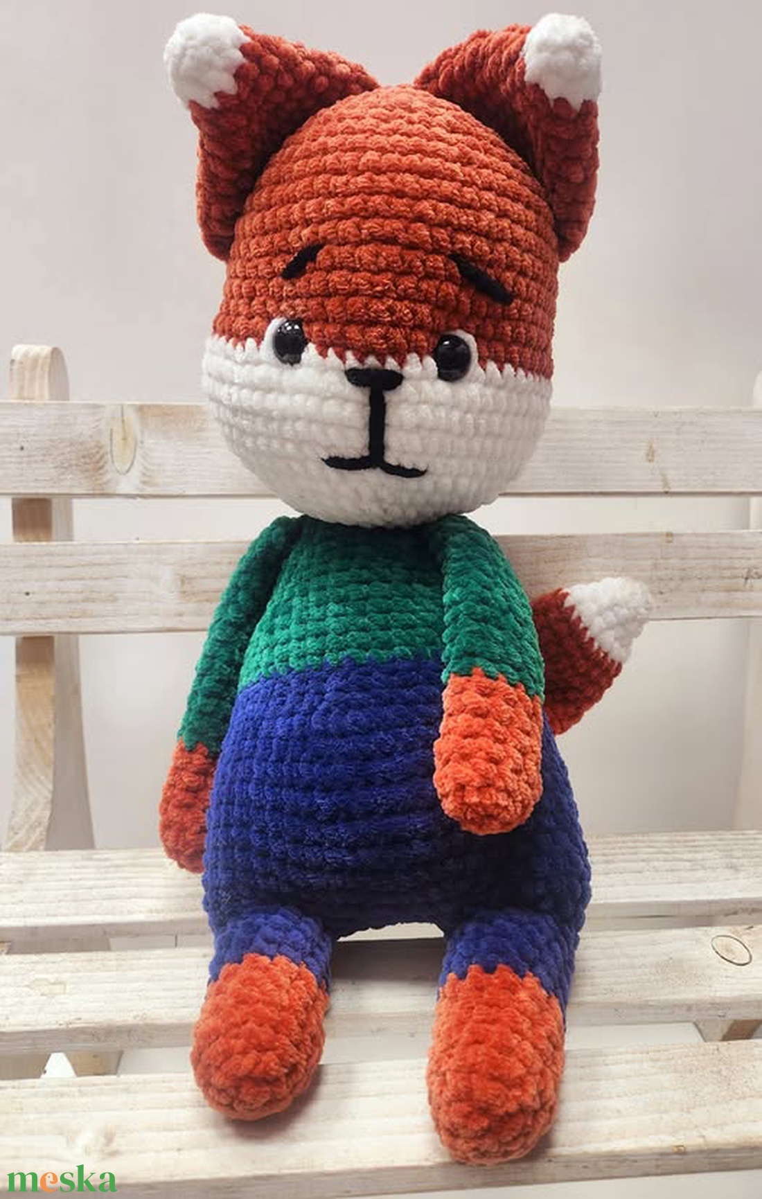 Horgolt plüss Róka - játék & sport - plüssállat & játékfigura - róka - Meska.hu