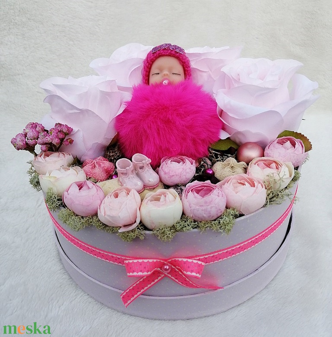 Babaköszöntő, babaváró virágbox - pink - otthon & életmód - dekoráció - virágdísz és tartó - virágbox, virágdoboz - Meska.hu Babaköszöntő, babaváró virágbox - pink - otthon & életmód - dekoráció - virágdísz és tartó - virágbox, virágdoboz - Meska.hu