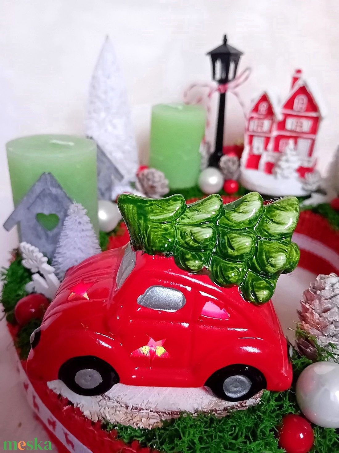 Adventi, karácsonyi koszorú, asztaldísz - Mese falu - karácsony - adventi díszek - adventi koszorú - Meska.hu Adventi, karácsonyi koszorú, asztaldísz - Mese falu - karácsony - adventi díszek - adventi koszorú - Meska.hu