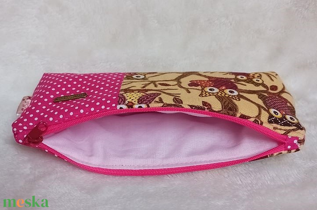 Bagoly mintás tolltartó, tok, tartó - pink pöttyös - táska & tok - neszesszer - Meska.hu Bagoly mintás tolltartó, tok, tartó - pink pöttyös - táska & tok - neszesszer - Meska.hu