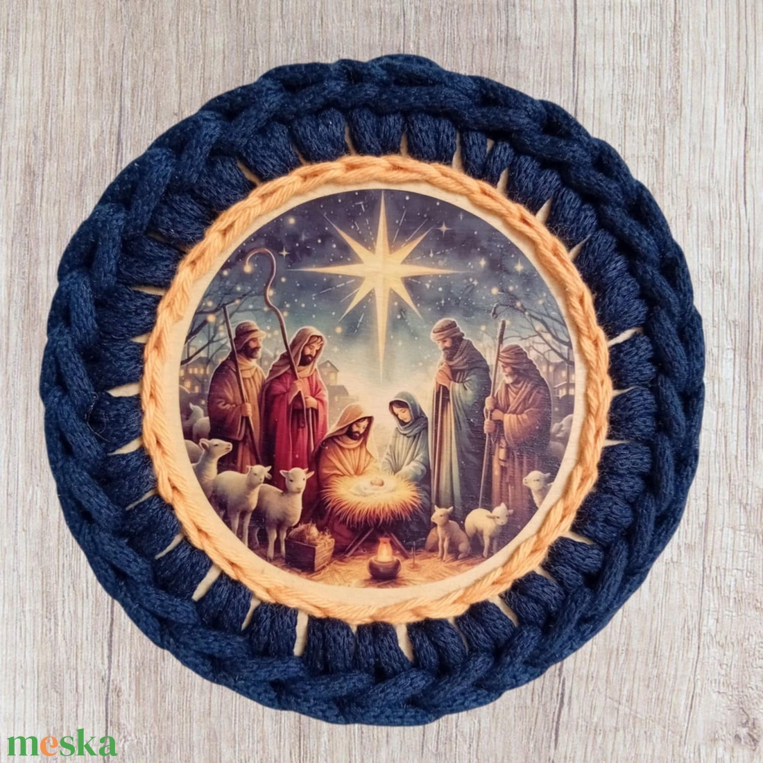Karácsonyi horgolt fedeles kosárka, Betlehem, sötétkék - otthon & életmód - tárolás & rendszerezés - tárolókosár - Meska.hu Karácsonyi horgolt fedeles kosárka, Betlehem, sötétkék - otthon & életmód - tárolás & rendszerezés - tárolókosár - Meska.hu