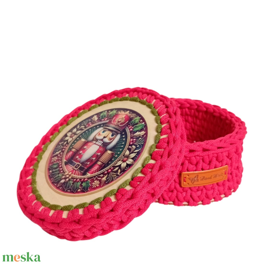 Karácsonyi horgolt fedeles kosár, Diótörő - otthon & életmód - tárolás & rendszerezés - tárolókosár - Meska.hu Karácsonyi horgolt fedeles kosár, Diótörő - otthon & életmód - tárolás & rendszerezés - tárolókosár - Meska.hu