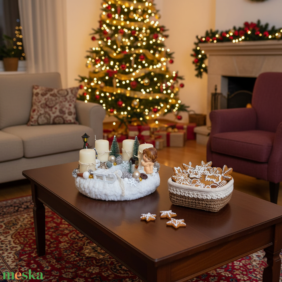 Adventi, karácsonyi koszorú kerámia angyalkával - karácsony - adventi díszek - adventi koszorú - Meska.hu Adventi, karácsonyi koszorú kerámia angyalkával - karácsony - adventi díszek - adventi koszorú - Meska.hu