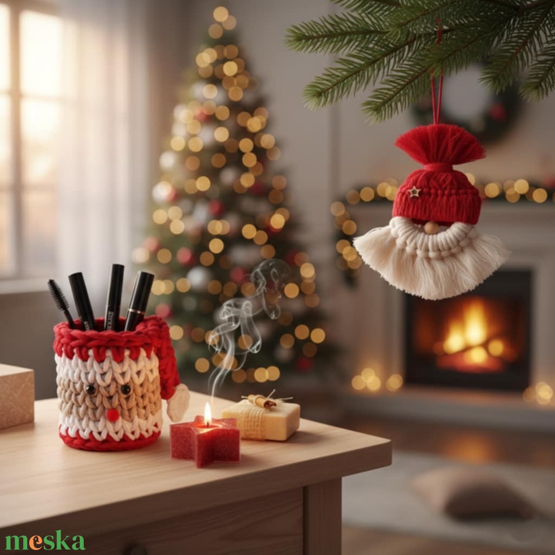 Télapó karácsonyi ajándékszett - otthon & életmód - tárolás & rendszerezés - tárolókosár - Meska.hu