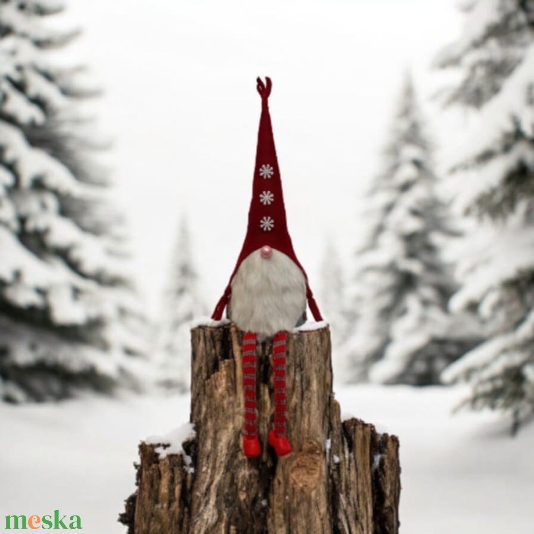 Karácsonyi manó lógó lábú - karácsony - karácsonyi lakásdekoráció - karácsonyi manók, figurák - Meska.hu