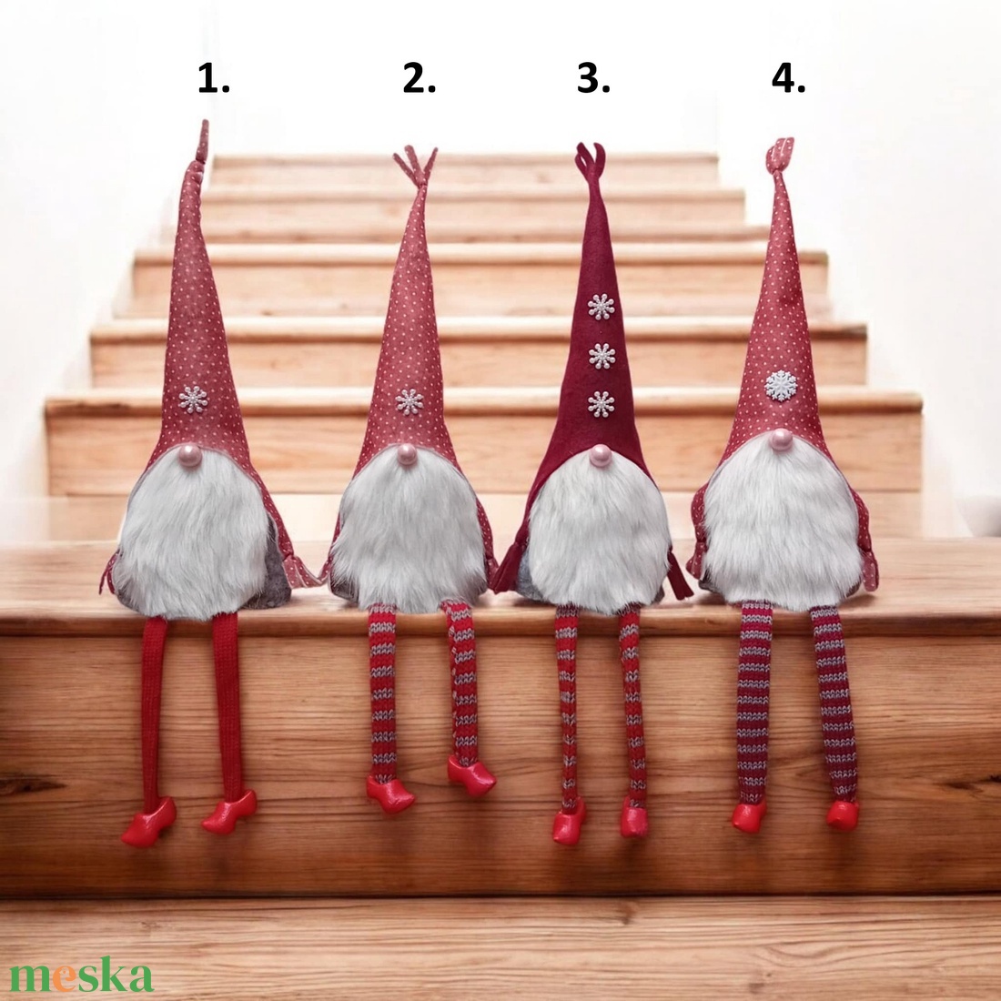 Karácsonyi manó lógó lábú - karácsony - karácsonyi lakásdekoráció - karácsonyi manók, figurák - Meska.hu