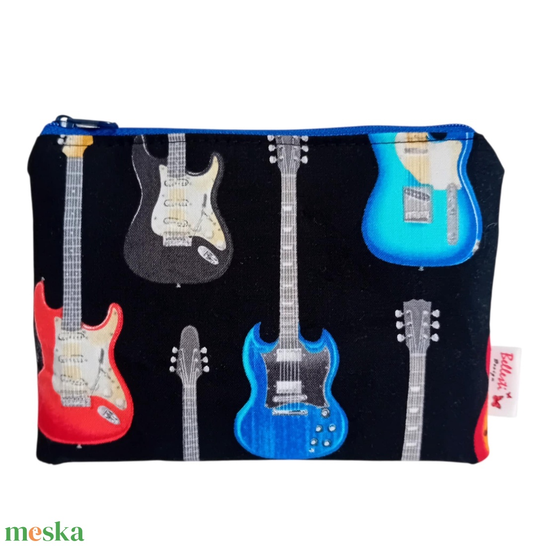 Gitár mintás textil pénztárca gyerekeknek - táska & tok - pénztárca & más tok - pénztárca - gyerek pénztárca - Meska.hu