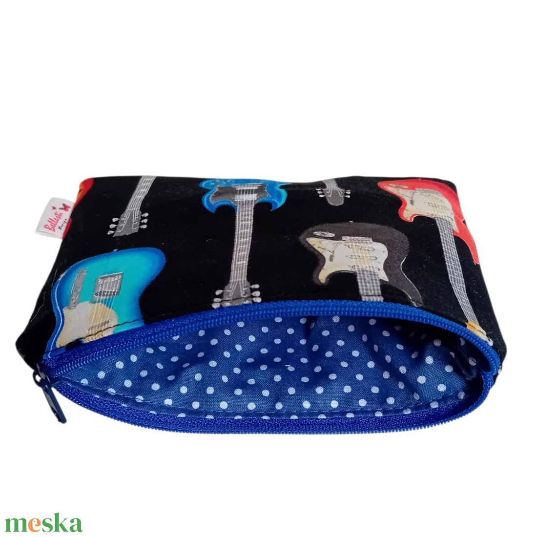 Gitár mintás textil pénztárca gyerekeknek - táska & tok - pénztárca & más tok - pénztárca - gyerek pénztárca - Meska.hu