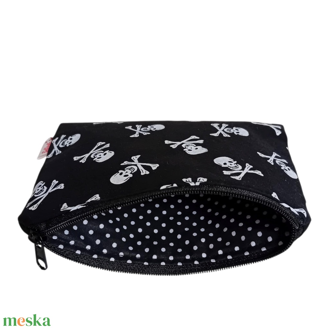 Koponya mintás textil pénztárca gyerekeknek - táska & tok - pénztárca & más tok - pénztárca - gyerek pénztárca - Meska.hu